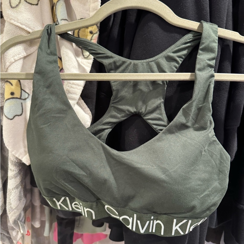 Calvin Klein Olive Sports Bra
